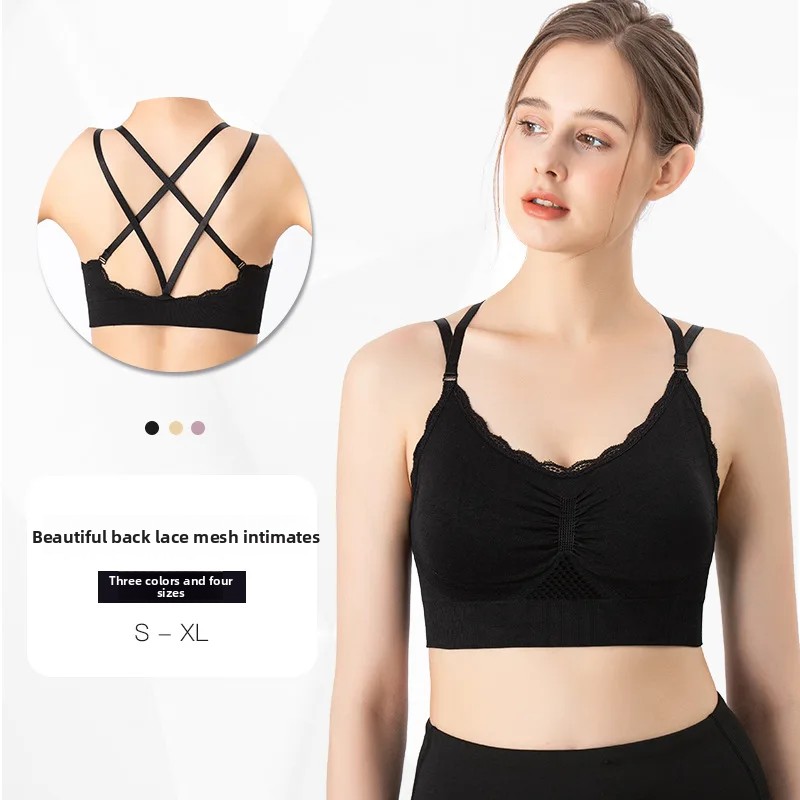 Quick Dry Underwear - Bra Olahraga Berenda Jaring Bernapas Cepat