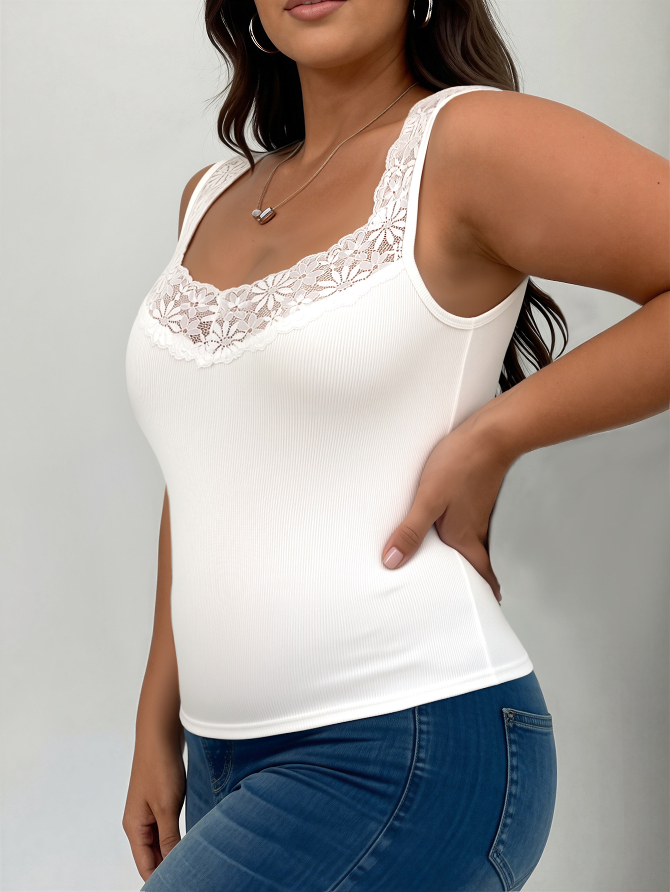 Tank top wanita ukuran besar m - Tank Top Ribbed ulasan dan harga